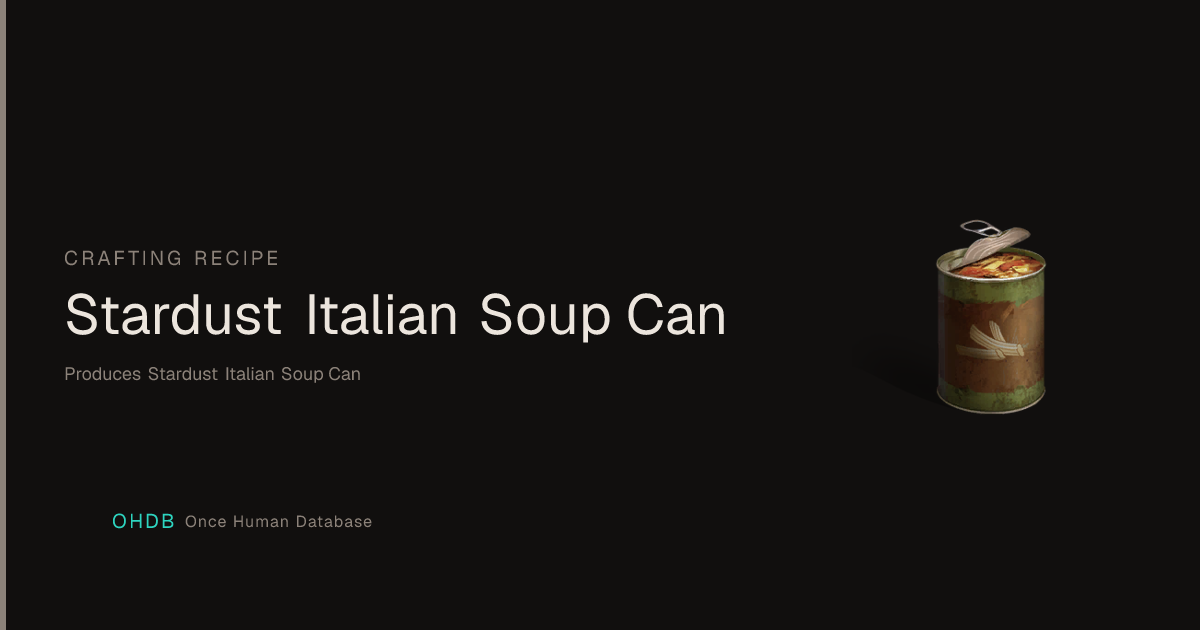 Stardust Italian Soup Can