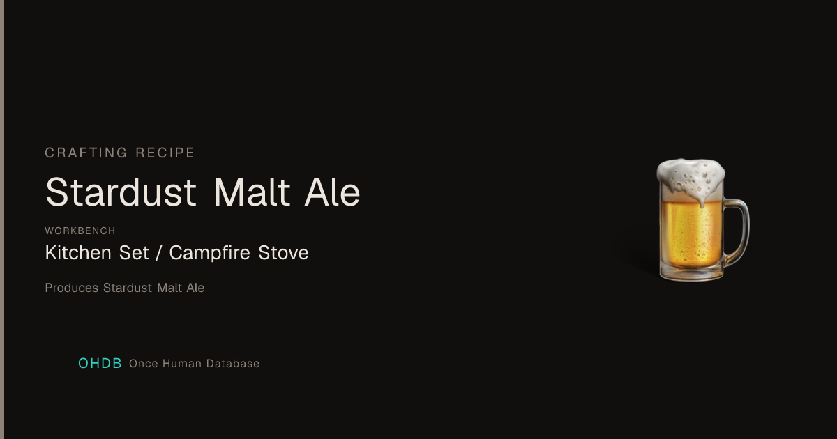 Stardust Malt Ale