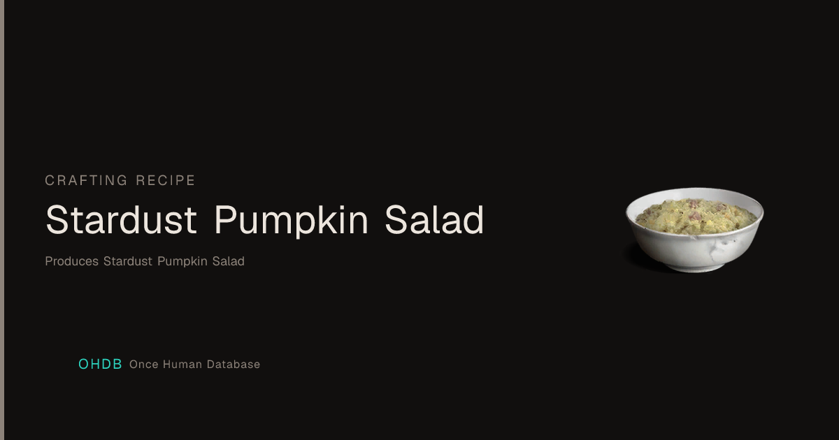 Stardust Pumpkin Salad