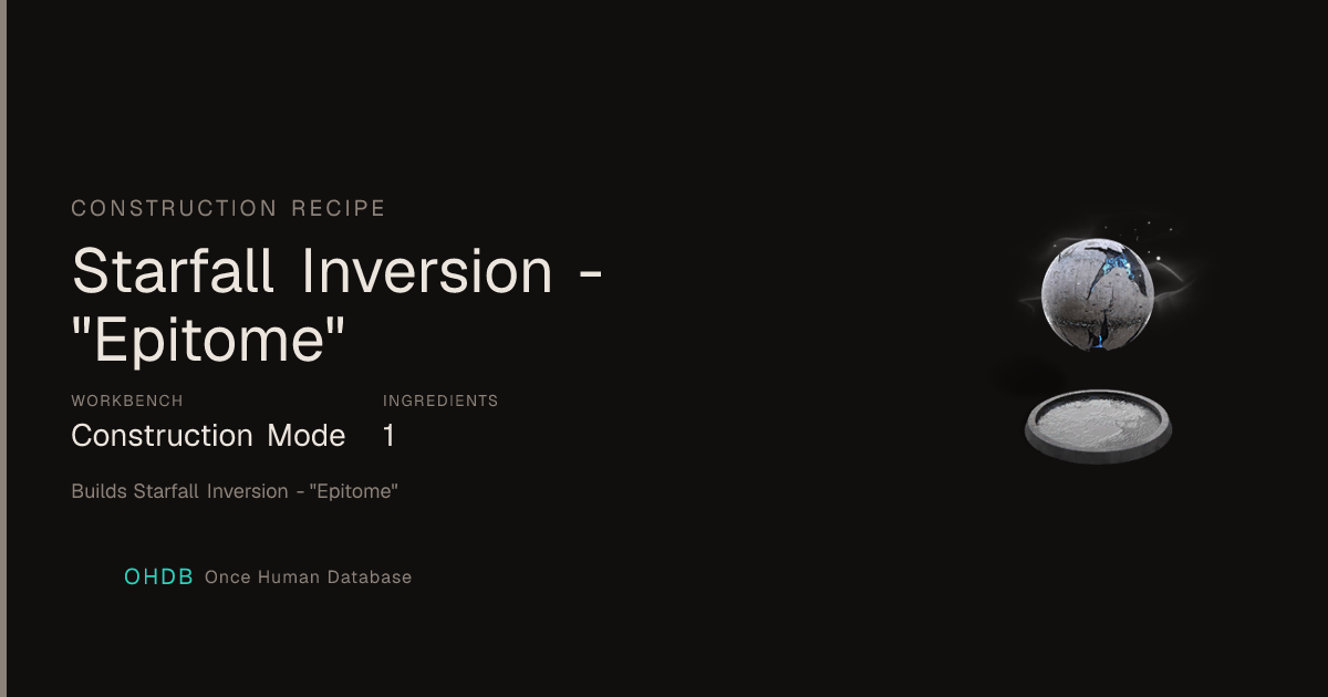 Starfall Inversion - "Epitome"