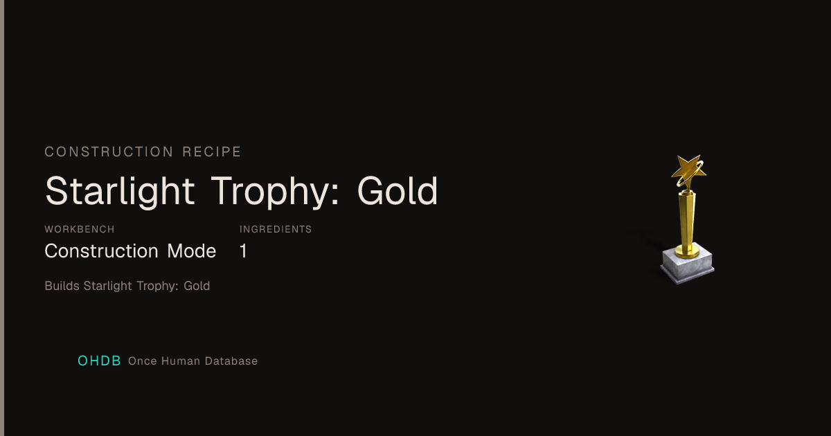 Starlight Trophy: Gold