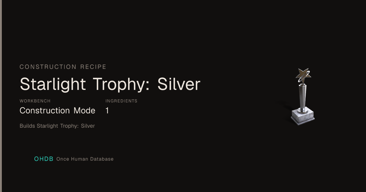 Starlight Trophy: Silver