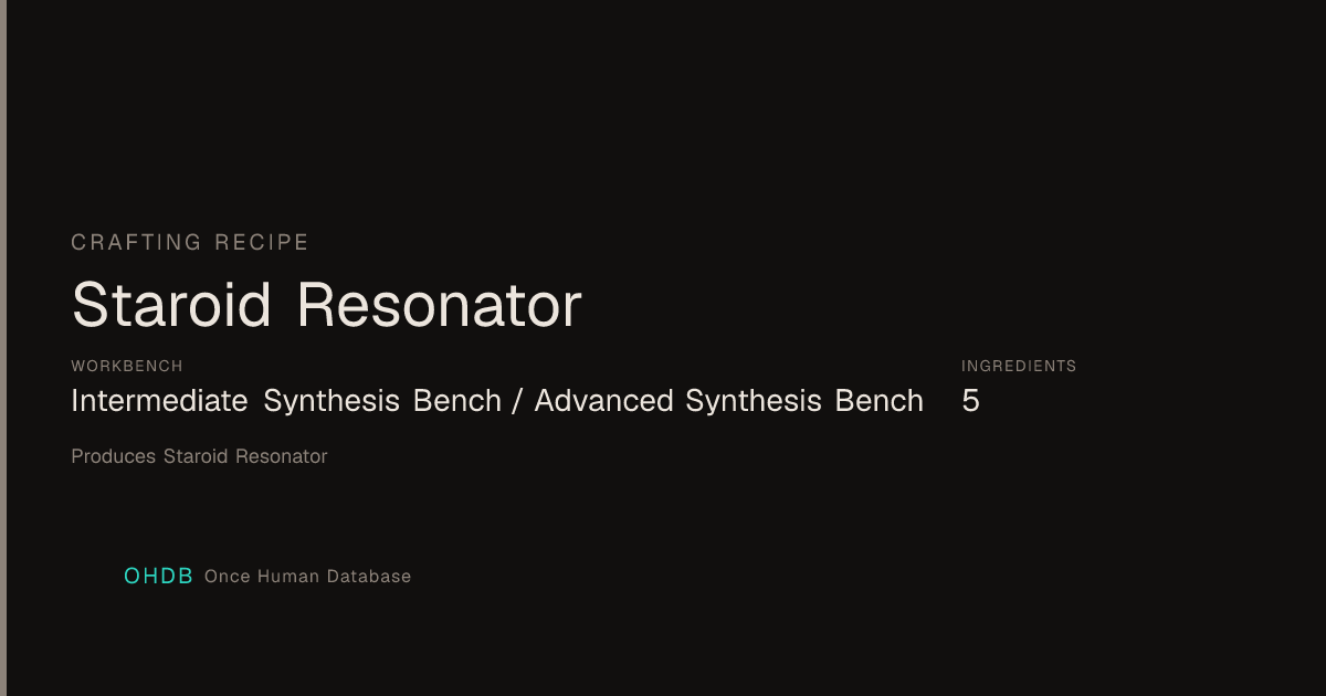 Staroid Resonator