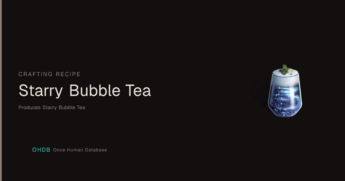 Starry Bubble Tea