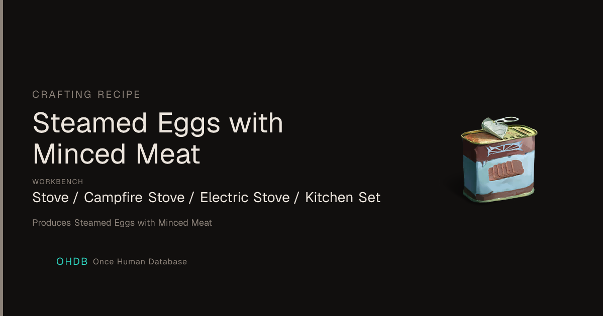 Steamed Eggs with Minced Meat