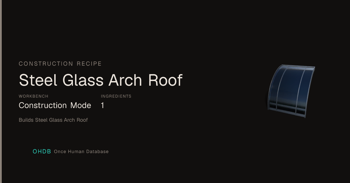Steel Glass Arch Roof