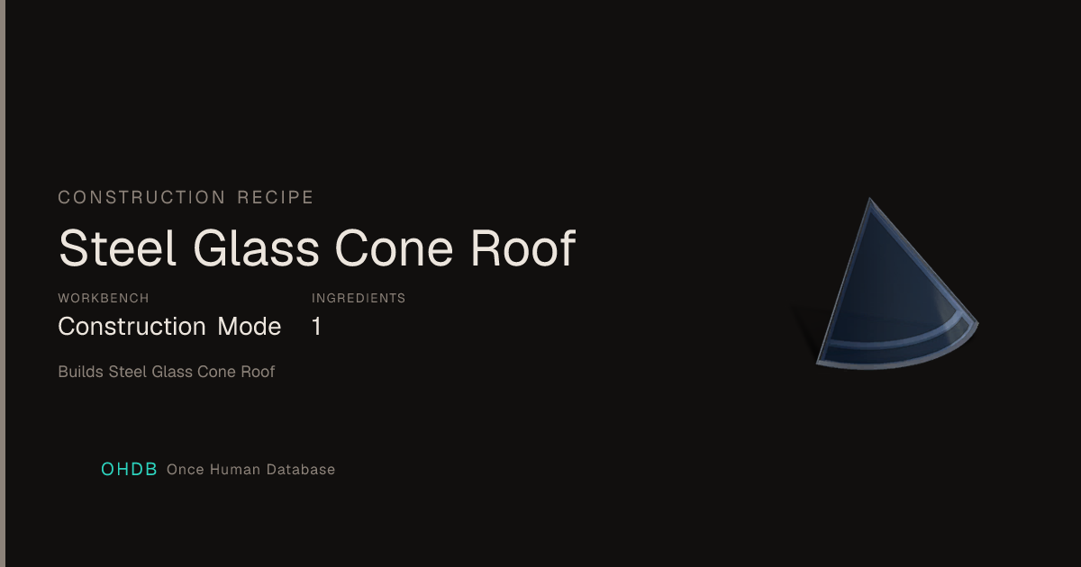 Steel Glass Cone Roof