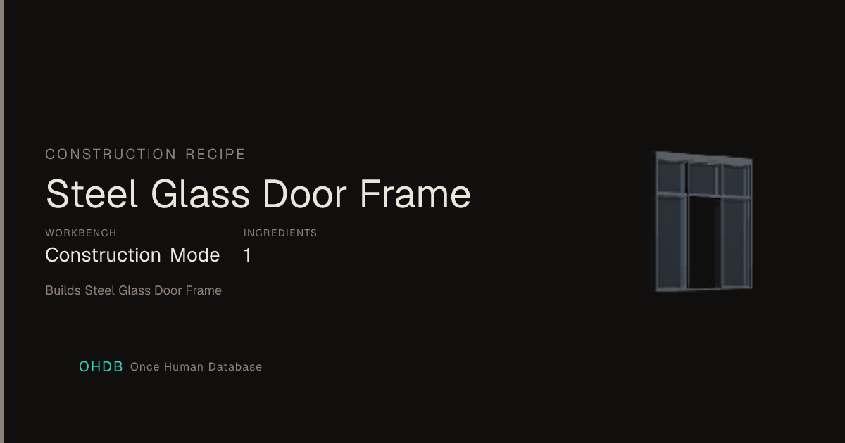 Steel Glass Door Frame