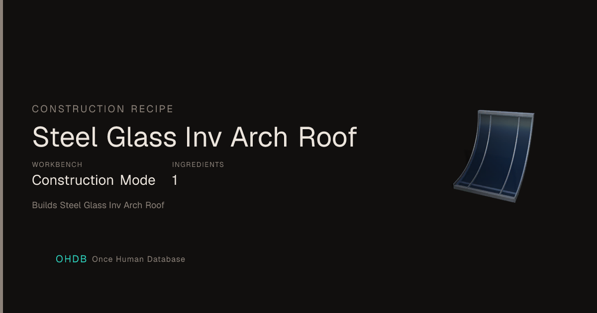 Steel Glass Inv Arch Roof