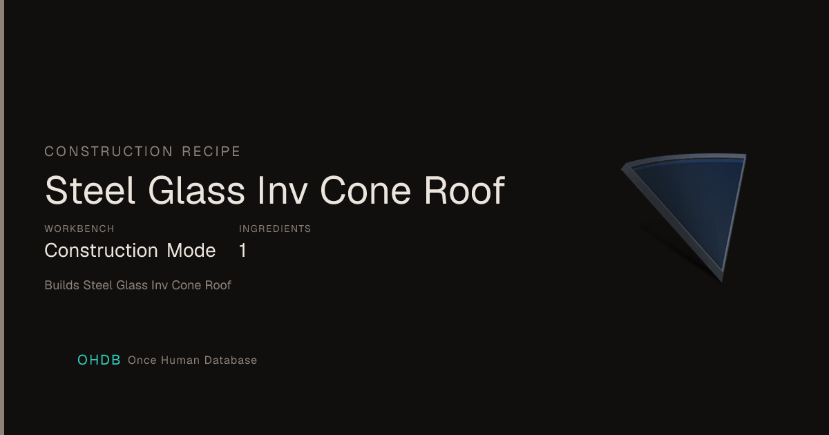 Steel Glass Inv Cone Roof