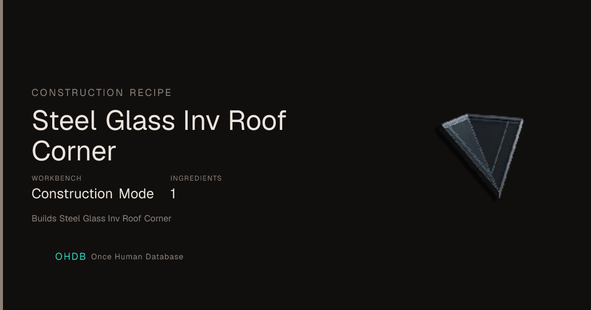 Steel Glass Inv Roof Corner
