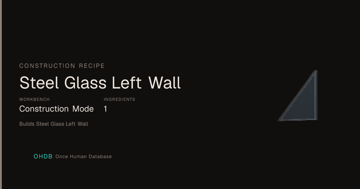 Steel Glass Left Wall
