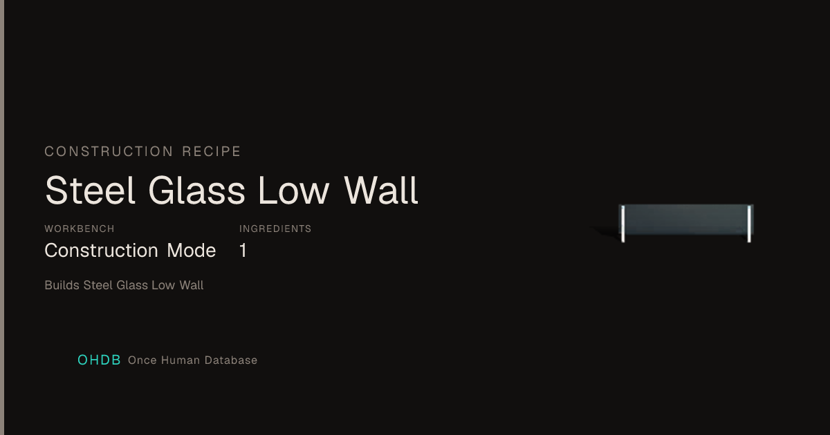 Steel Glass Low Wall