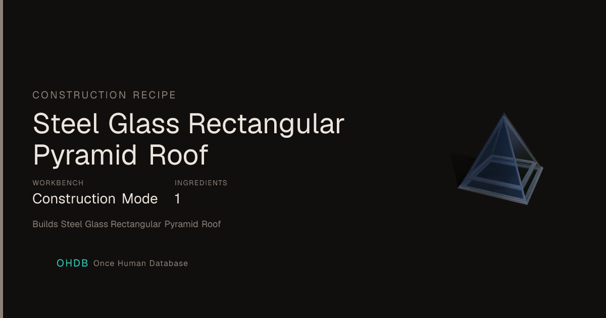 Steel Glass Rectangular Pyramid Roof