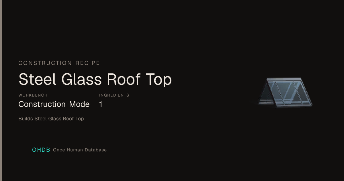 Steel Glass Roof Top