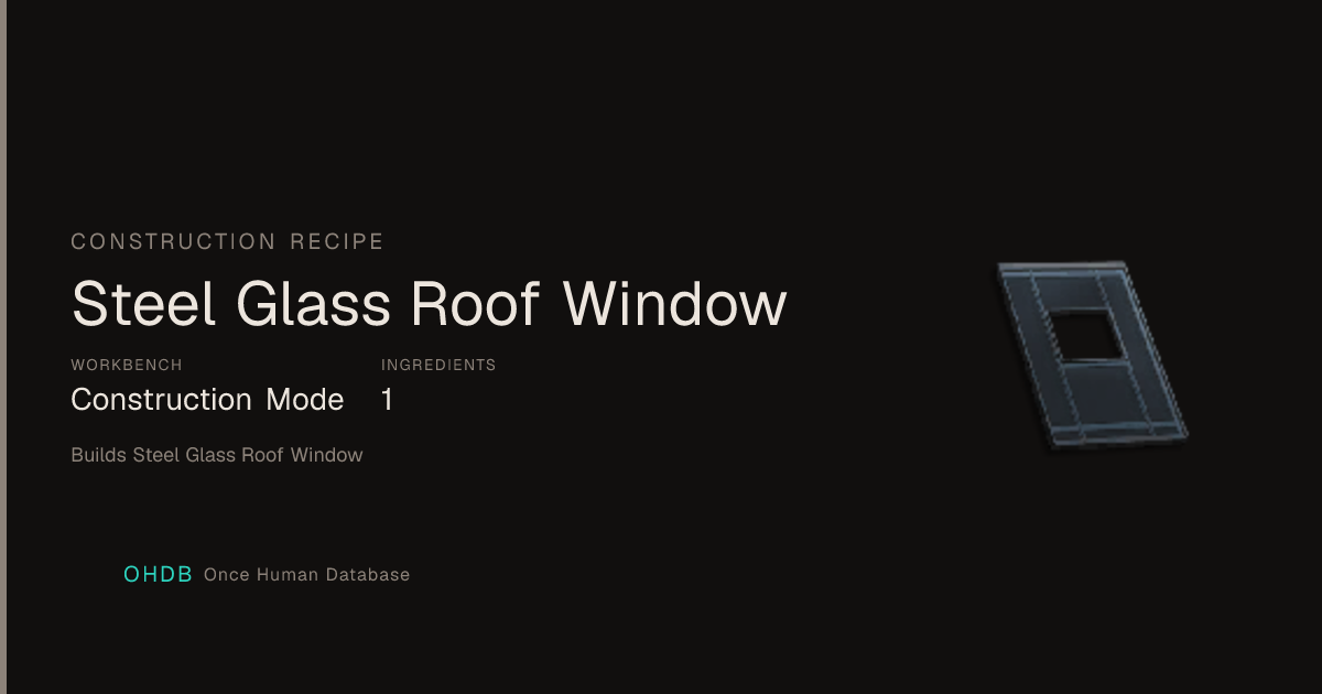 Steel Glass Roof Window