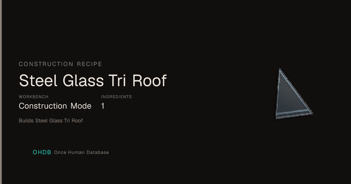 Steel Glass Tri Roof
