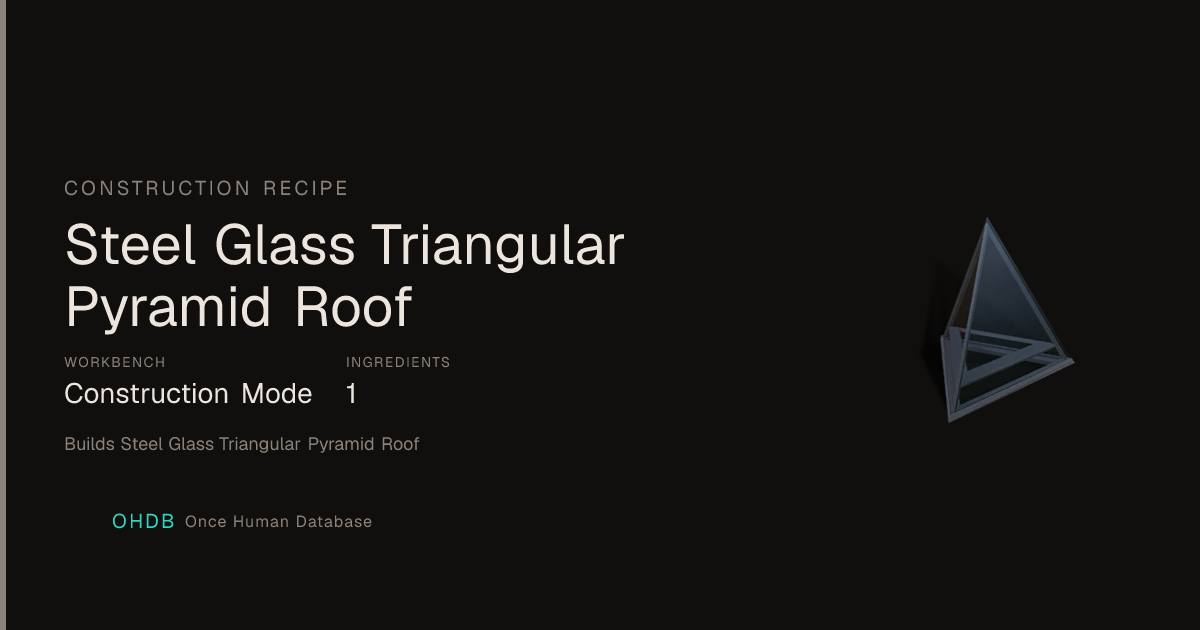 Steel Glass Triangular Pyramid Roof