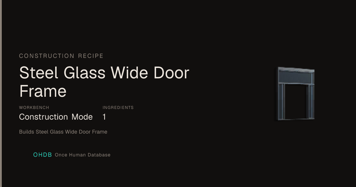 Steel Glass Wide Door Frame