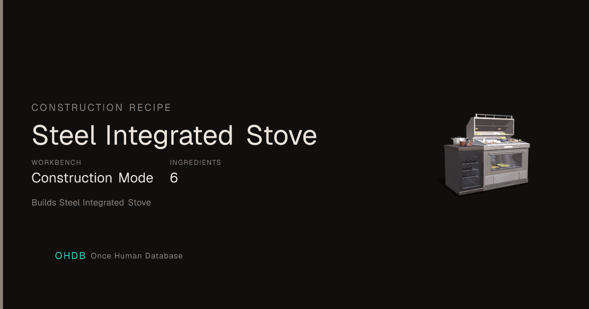 Steel Integrated Stove