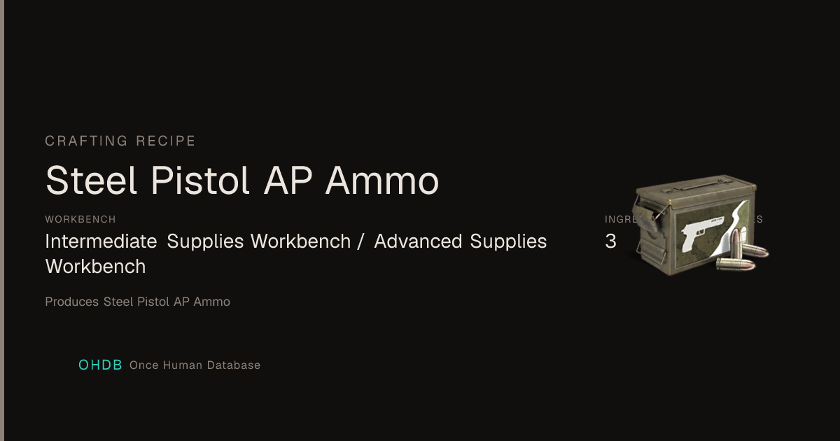 Steel Pistol AP Ammo