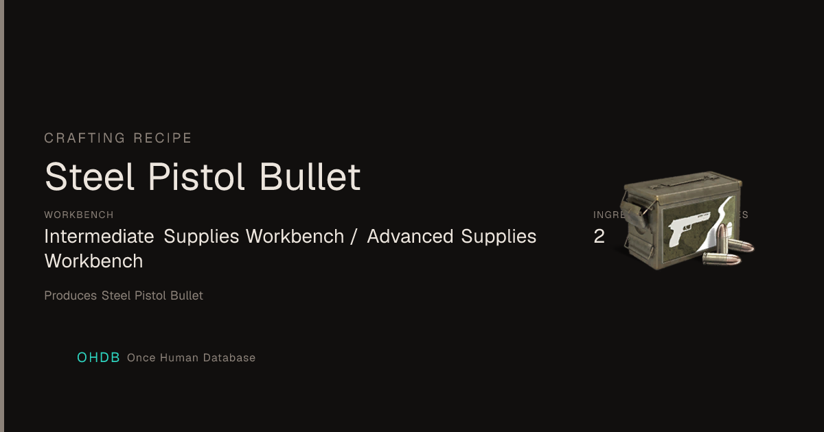 Steel Pistol Bullet