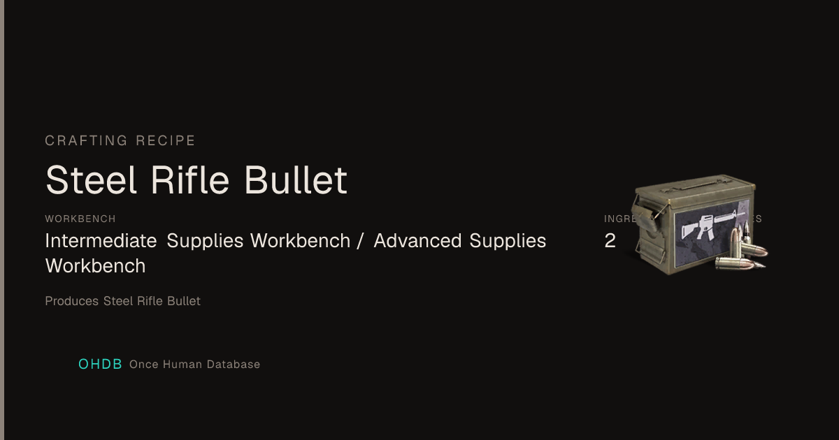Steel Rifle Bullet