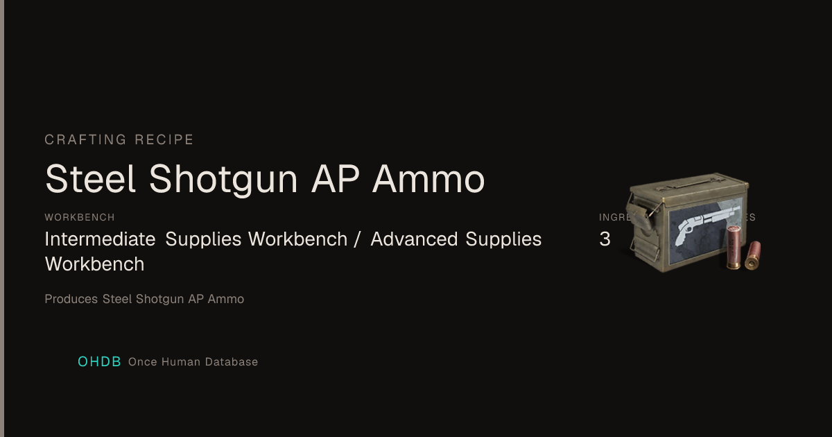 Steel Shotgun AP Ammo