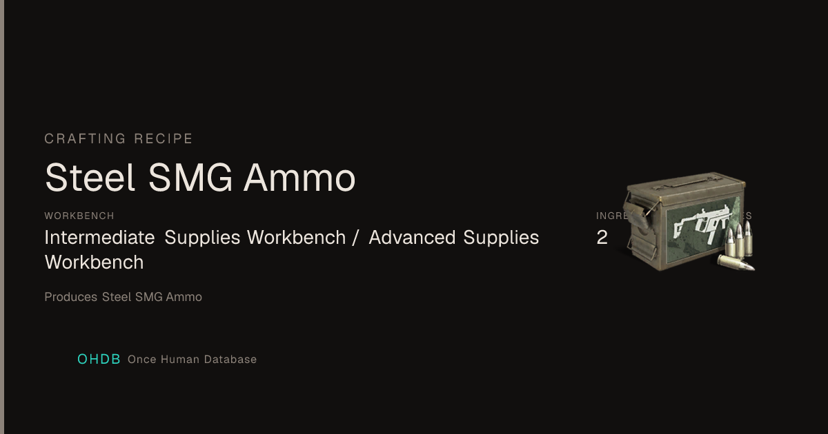 Steel SMG Ammo