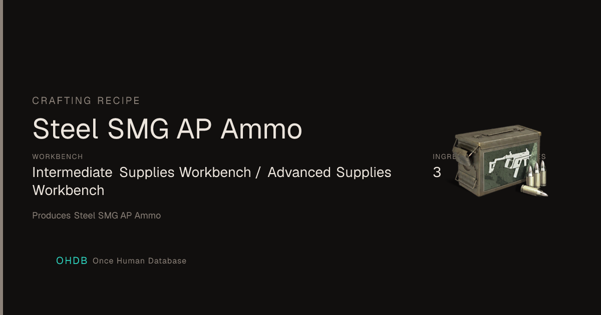 Steel SMG AP Ammo