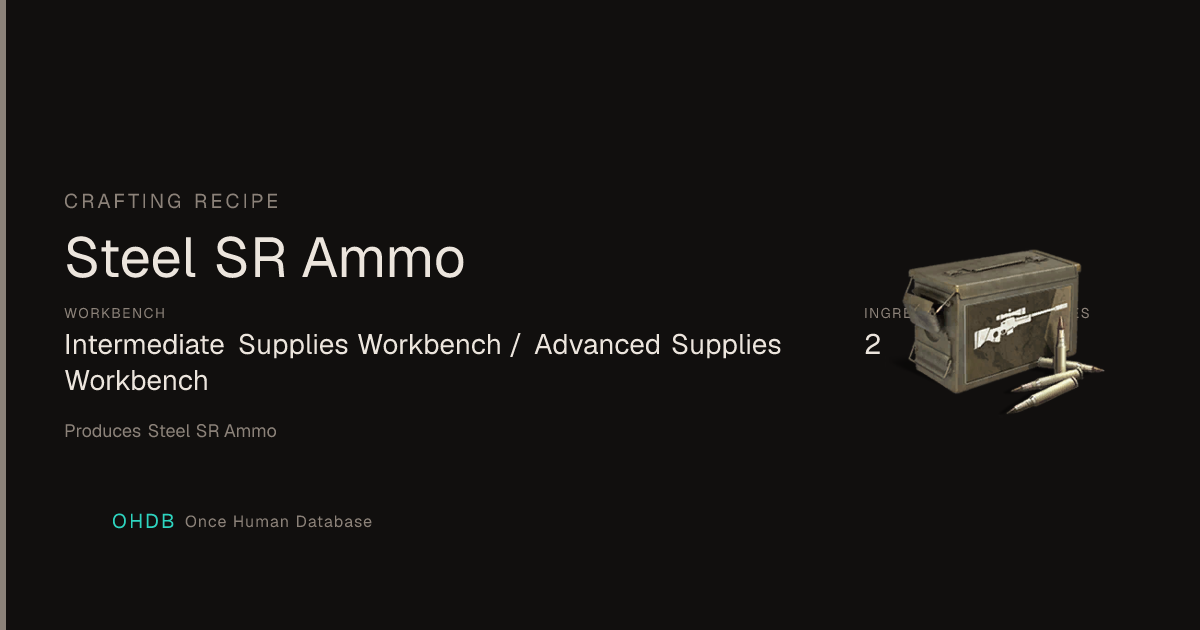 Steel SR Ammo