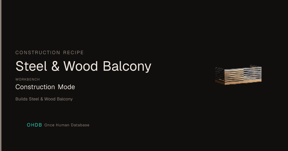 Steel & Wood Balcony