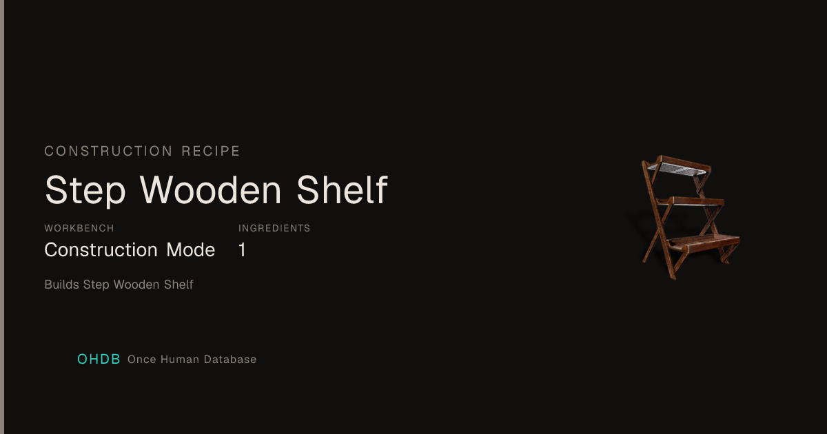 Step Wooden Shelf