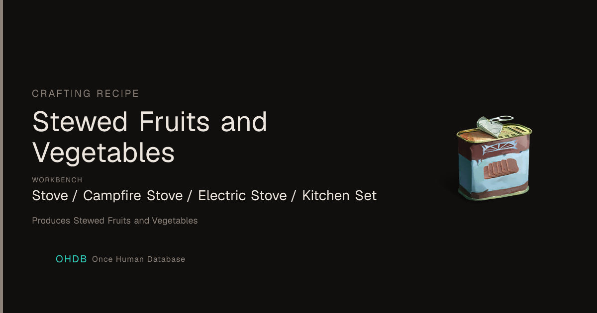 Stewed Fruits and Vegetables
