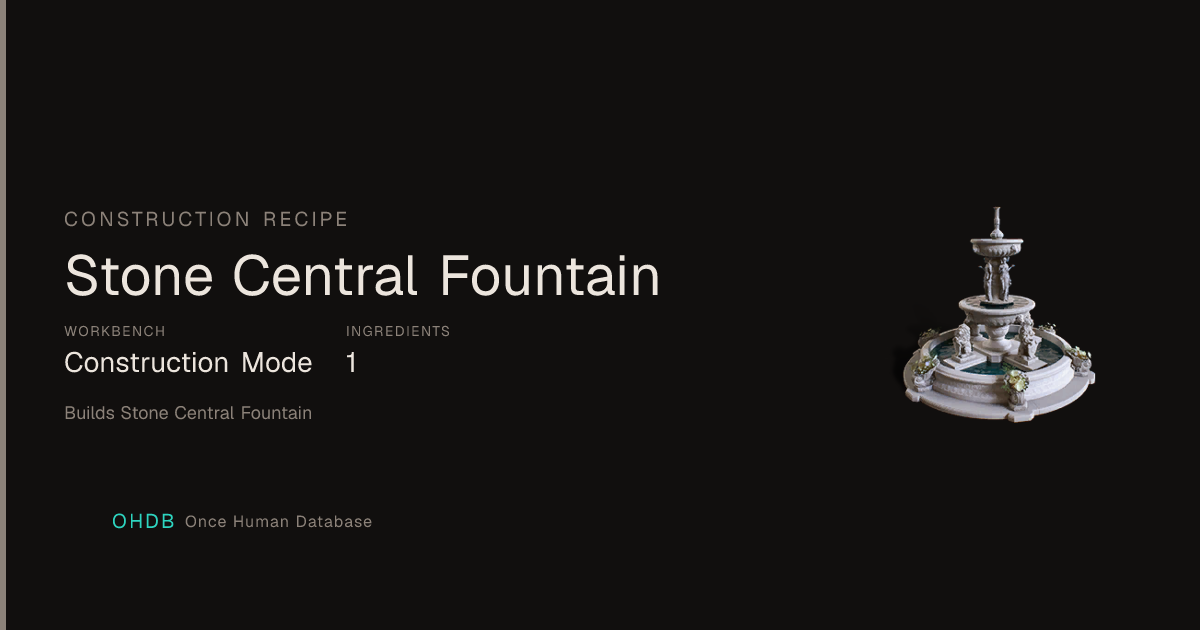 Stone Central Fountain