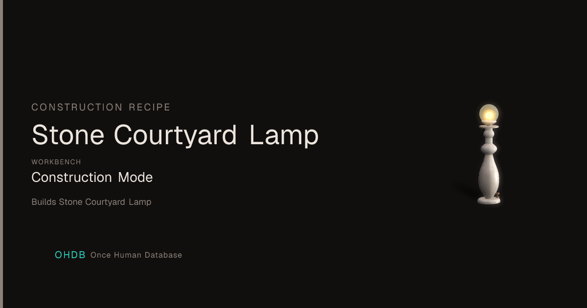 Stone Courtyard Lamp