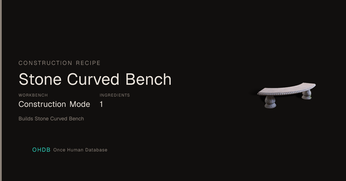 Stone Curved Bench