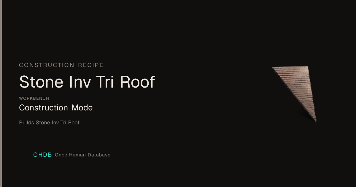 Stone Inv Tri Roof
