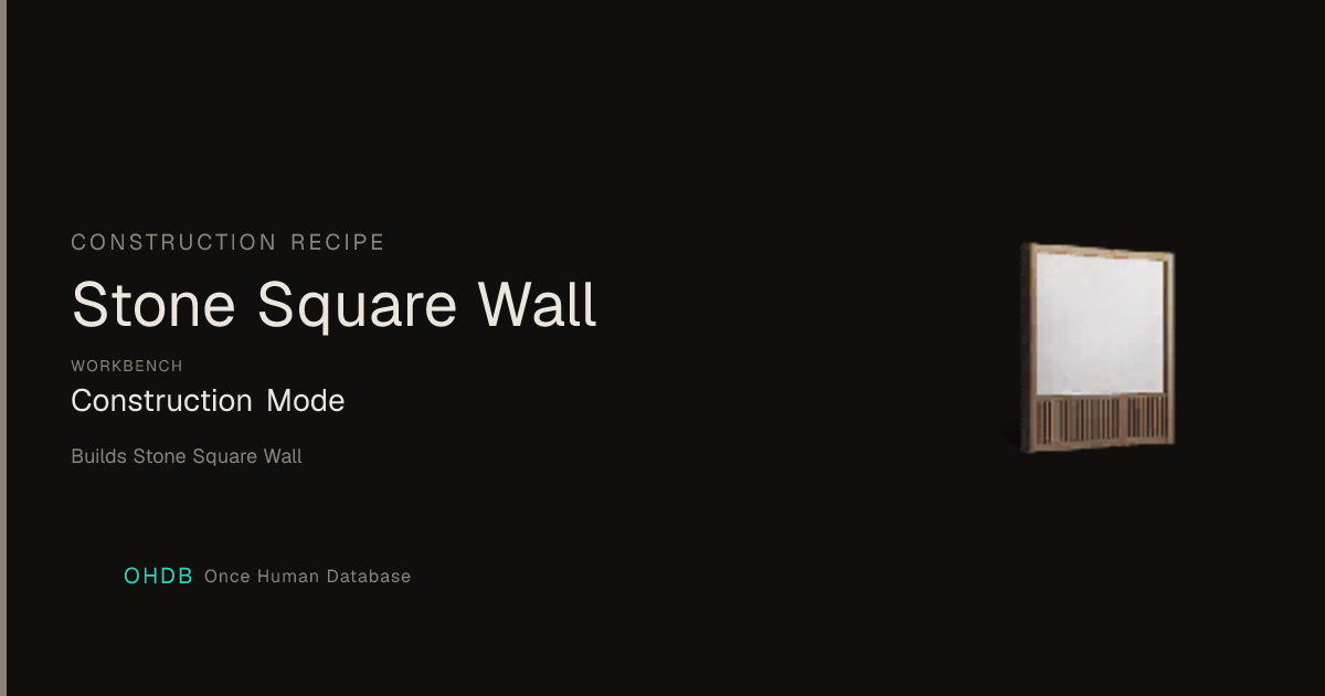 Stone Square Wall