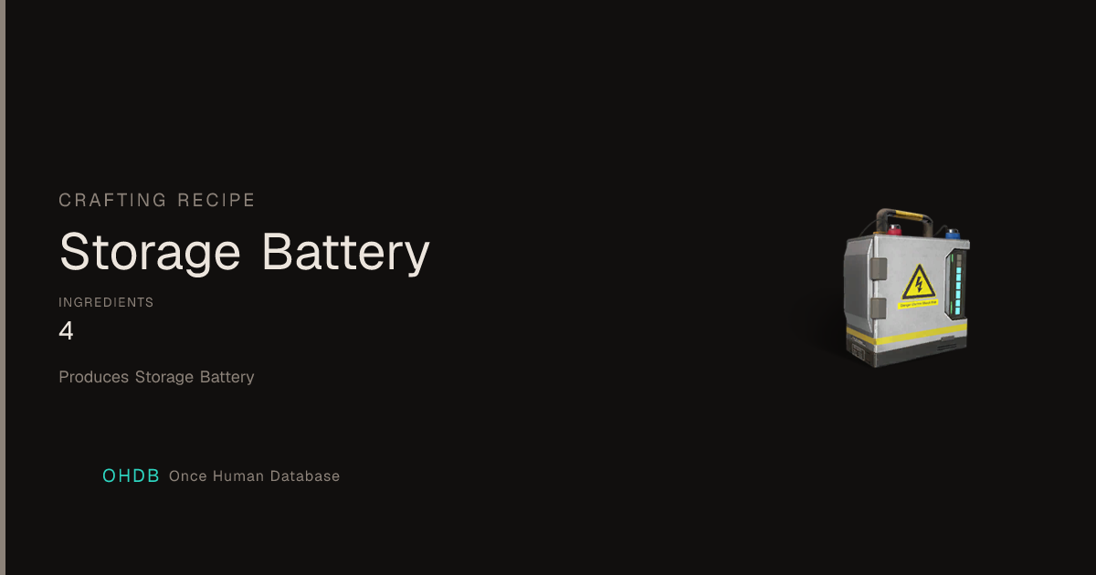 Storage Battery