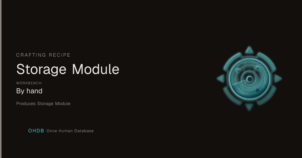 Storage Module