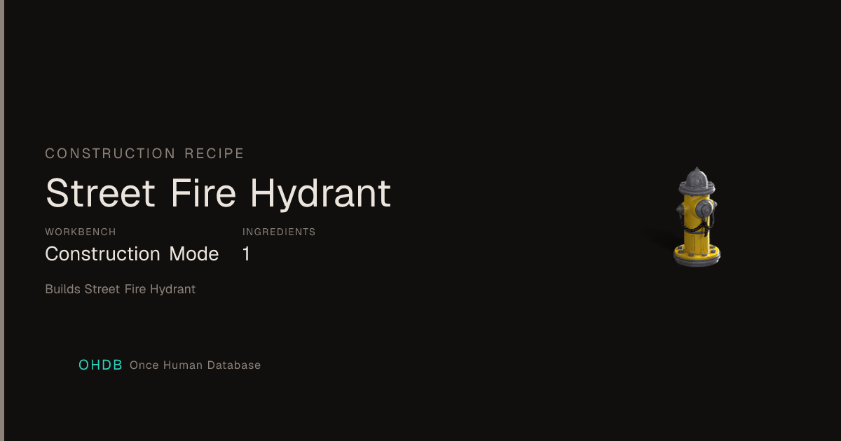 Street Fire Hydrant