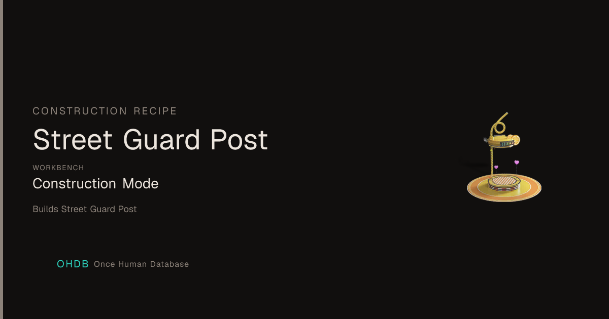 Street Guard Post