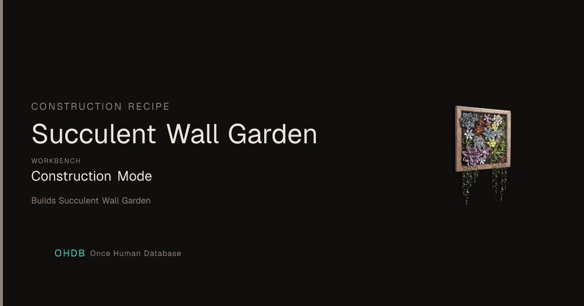 Succulent Wall Garden