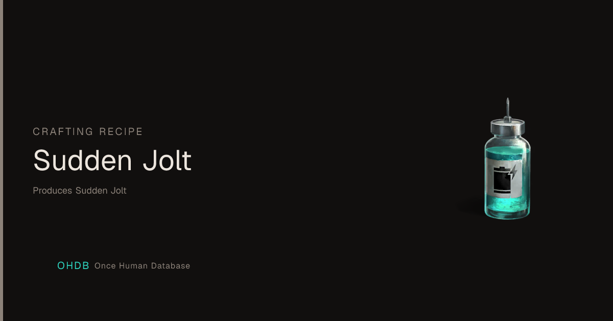 Sudden Jolt