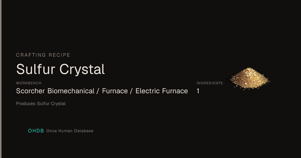 Sulfur Crystal