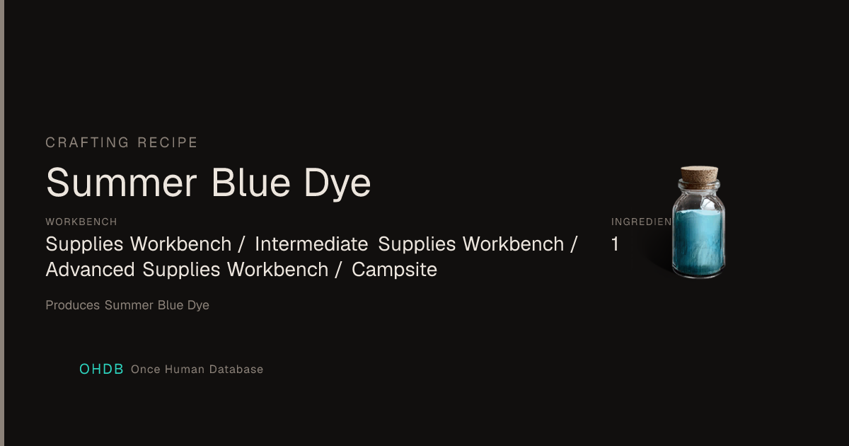 Summer Blue Dye