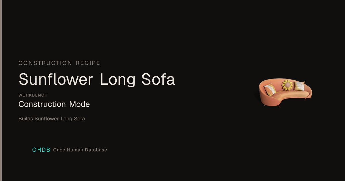 Sunflower Long Sofa