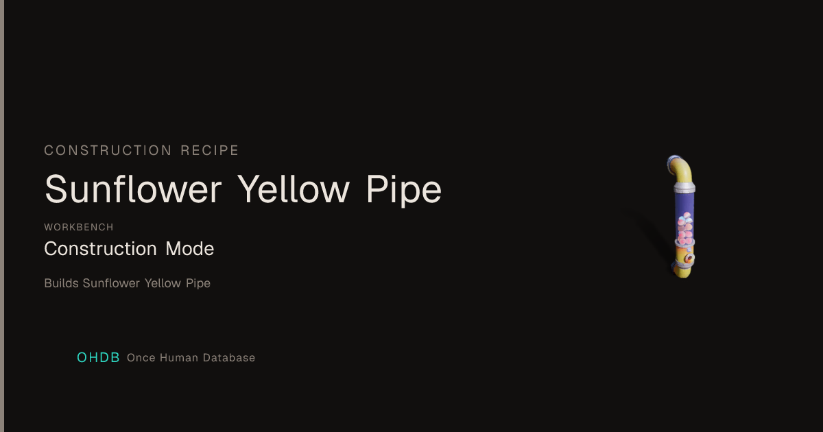 Sunflower Yellow Pipe