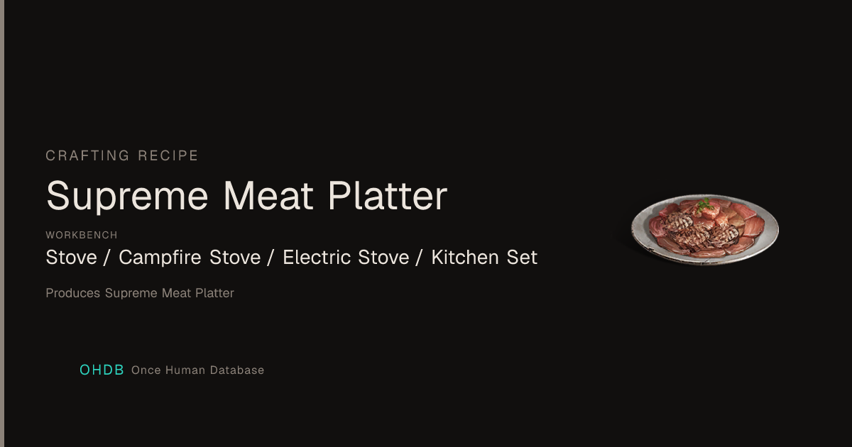 Supreme Meat Platter